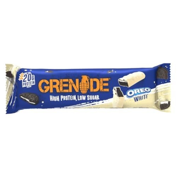 Grenade 高タンパク低糖エネルギーバー - オレオホワイトチョコレート味、12 x 60g